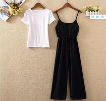 Medium length braces dress Two sets 2021 Xia dress new womens dress Korean version Libra dress Skirt Woman Skirt Summer Suit Dress