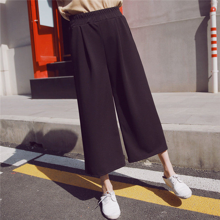 2021 New Broadlegged Pants Woman summer 90% new high waist Han version Large size Loose Wide Pants Casual Pants Western Fit Pants