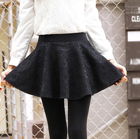 Net red new summer style spring autumn lace fake two inside lap pants lady dress pants lady large size dress with dress outside wearing long pants