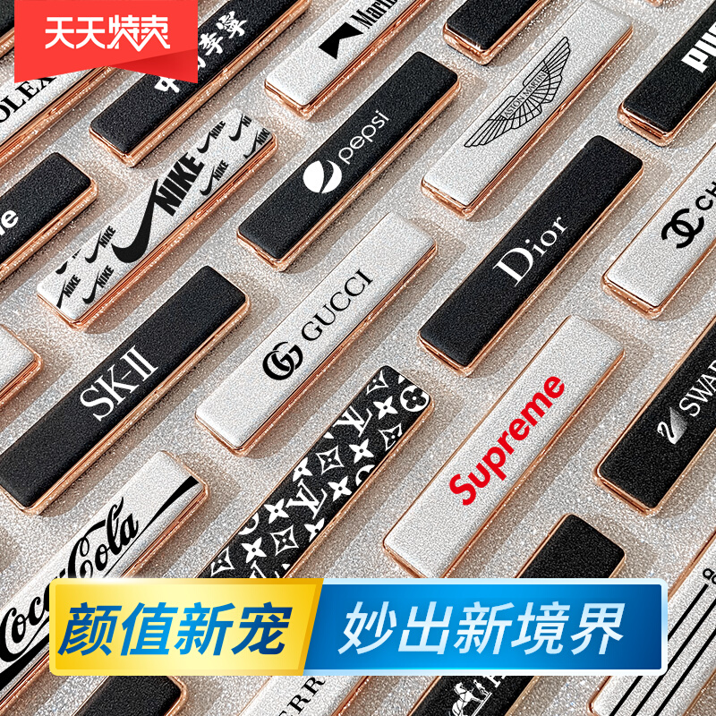 Network Red Joint Tide Ultra-thin USB Charging Lighter Mute Wind-proof Creative Men Sex Firemaker Customized