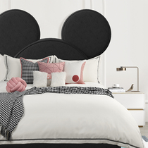 Pink children and girls high-end exhibition hall model room bedding light luxury soft model room bedding blanket pillow