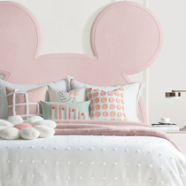 Cute Little Girl Child White Color White Color Plate Interbed Pint Light Lavish Soft-fit Decent Board Room Bed Bedding Hug Pillow
