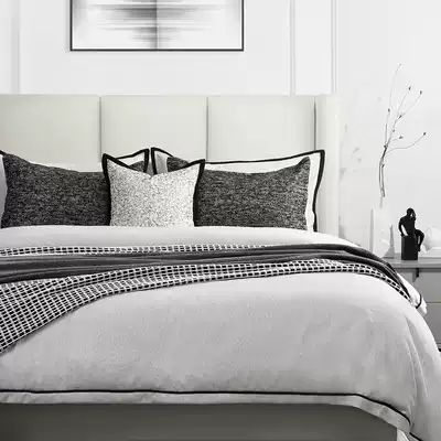 Original new gray model room bedding light luxury high-end villa hotel modern model room bedding