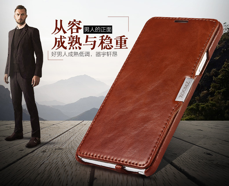 iCarer Vintage Series Side Open Handmade Genuine Cowhide Leather Case Cover for Samsung Galaxy Note 4