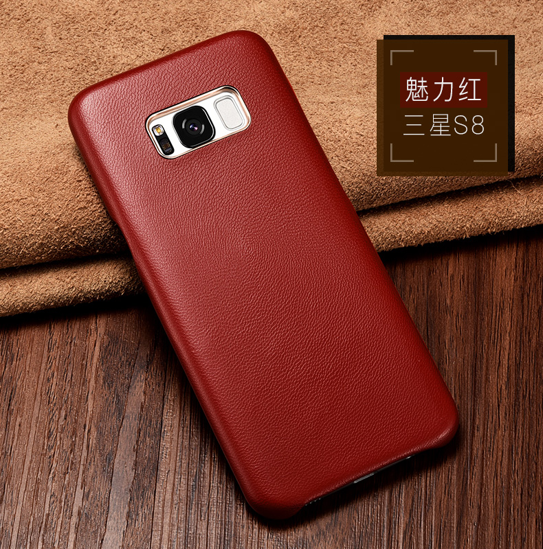 XOOMZ Business Style Handmade Genuine Lambskin Leather Back Cover Case for Samsung Galaxy S8 Plus & Galaxy S8