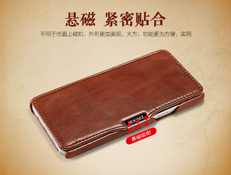 iCarer Vintage Series Side Open Handmade Genuine Cowhide Leather Case Cover for Samsung Galaxy Note 5