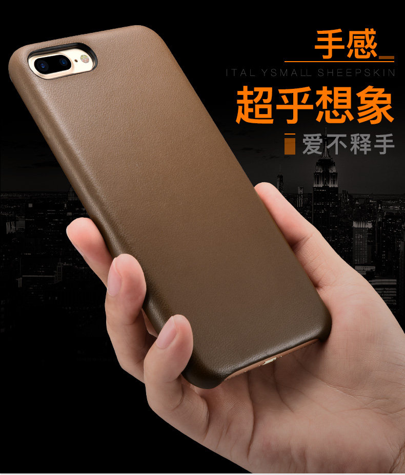 XOOMZ Business Style Handmade Genuine Lambskin Leather Back Cover Case for Apple iPhone 8 Plus & iPhone 8 & iPhone 7 Plus & iPhone 7