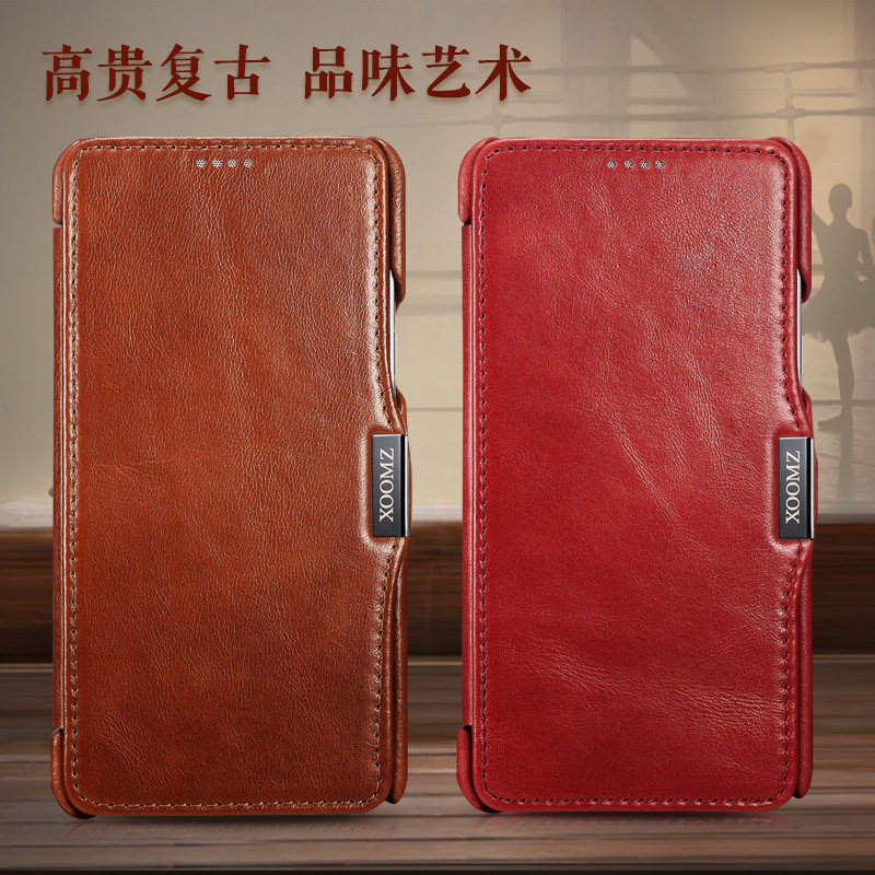 iCarer Vintage Series Side Open Handmade Genuine Cowhide Leather Case Cover for Samsung Galaxy Note 5