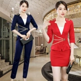 Осенний приталенный комбинезон, массажер, штаны, комплект