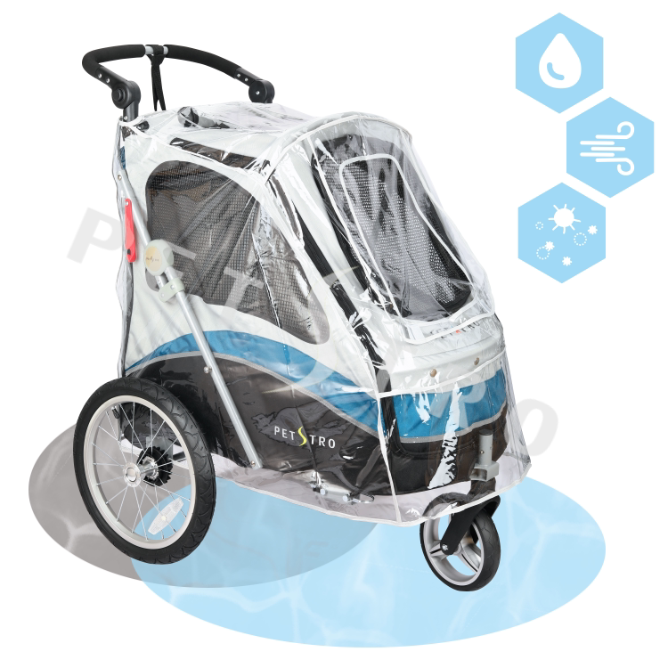 Special windproof dust-proof hood for pet stroller-Taiwan Pedeo-applicable models 702 706GX-small