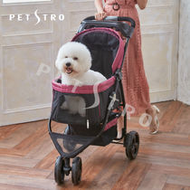 Taiwan Peideao pet cart 309 p-three rounds out breathable folding method dog dog cart black purple