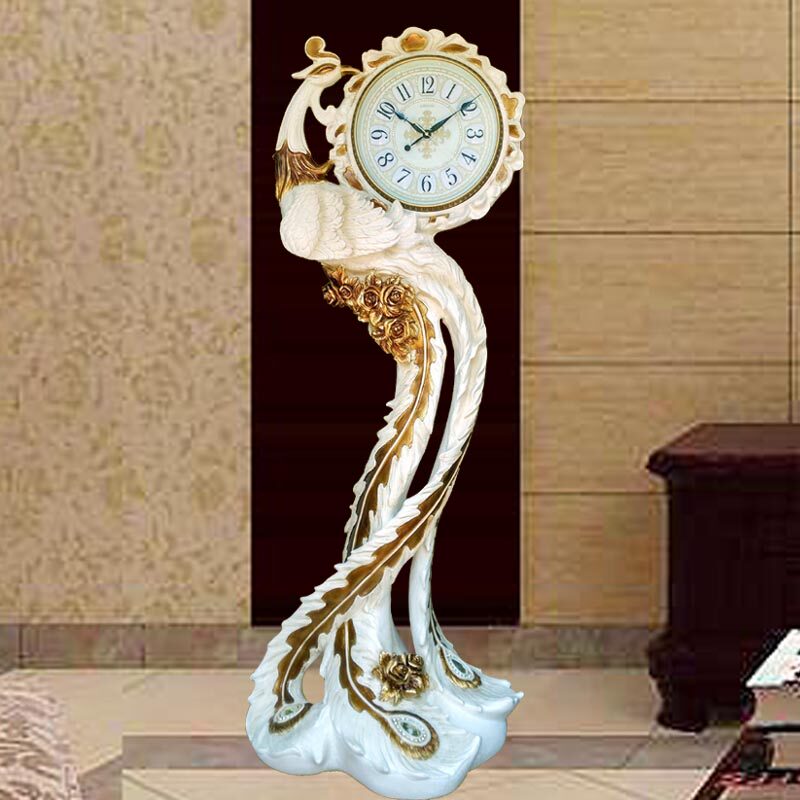 European-style large creative floor clock villa living room antique standing clock simple seat clock modern clock simple art fashion