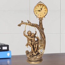 Living room clock antique clock clock European sitting clock swing craft clock art ornaments classical home decoration table