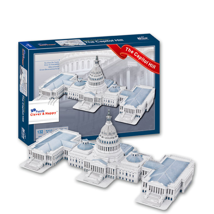 Zhilebang 3d three-dimensional adult puzzle US Capitol paper building model diy creative gift boys