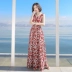 Mùa hè 2019 mới của phụ nữ mỏng tay áo cổ chữ V đầm voan dáng dài váy đi biển đi biển - Sản phẩm HOT thiết kế thời trang nữ Sản phẩm HOT