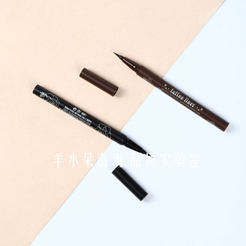 Cừu nhỏ kat von d eyeliner KVD xe tai nạn bút kẻ mắt hình xăm màu đen nâu không thấm nước - Bút kẻ mắt