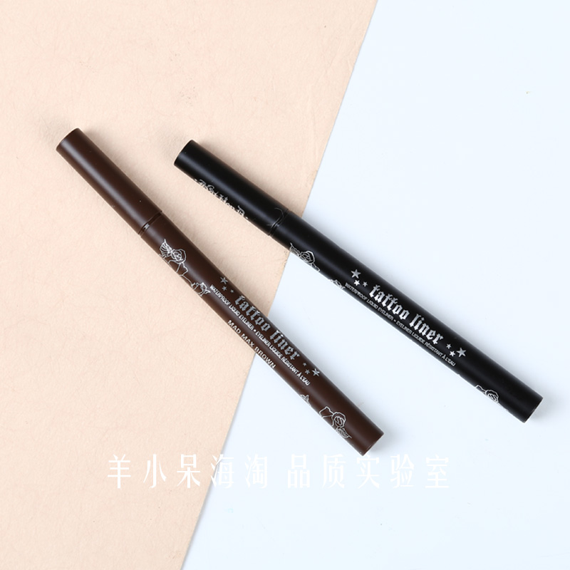 Cừu nhỏ kat von d eyeliner KVD xe tai nạn bút kẻ mắt hình xăm màu đen nâu không thấm nước - Bút kẻ mắt bút kẻ eyeliner