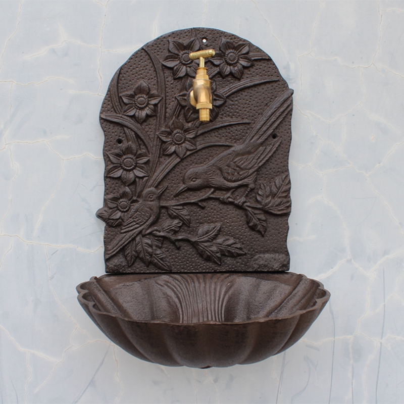 Eurostyle High-end Creative Personality Cast Iron Art Sink Patio Wash Basin Home Decoration Wall Decoration Handicraft Wash Basin 