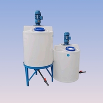 PE dosing box plastic mixing barrel with motor chemical acid and alkali resistant PAM sewage agent dissolving tank fertilizer device