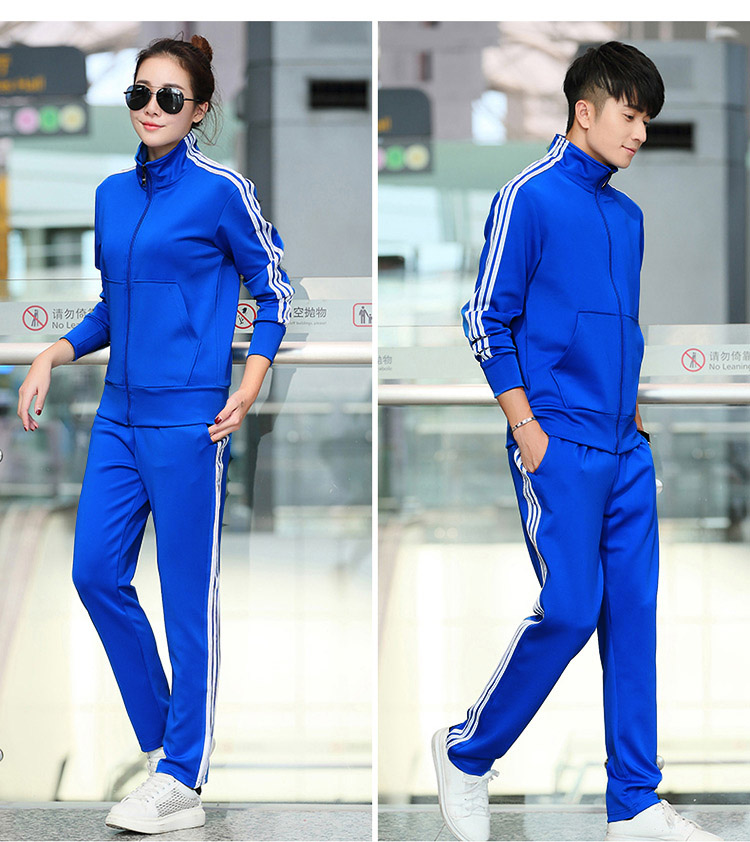 Bộ đồ thể thao mận nam xuân hè thu đông Đàn ông và phụ nữ tay dài chạy bộ thể thao đôi áo len giản dị hai dây bộ adidas nam mùa hè chính hãng