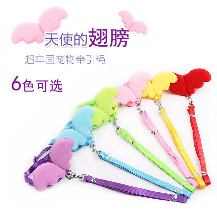 Pet Traction Rope Angel Wings for Rabbit Rope Rabbit Traction Belt telescopic adjusting length Rabbit Rope