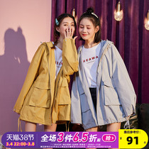 Tang Shi new spring and autumn short coat womens hood Korean version loose and versatile Harajuku style casual top student ins tide