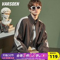 Varsden Fall 2022 new coat mens stand collar cotton jacket paneled with youth trend mens jacket