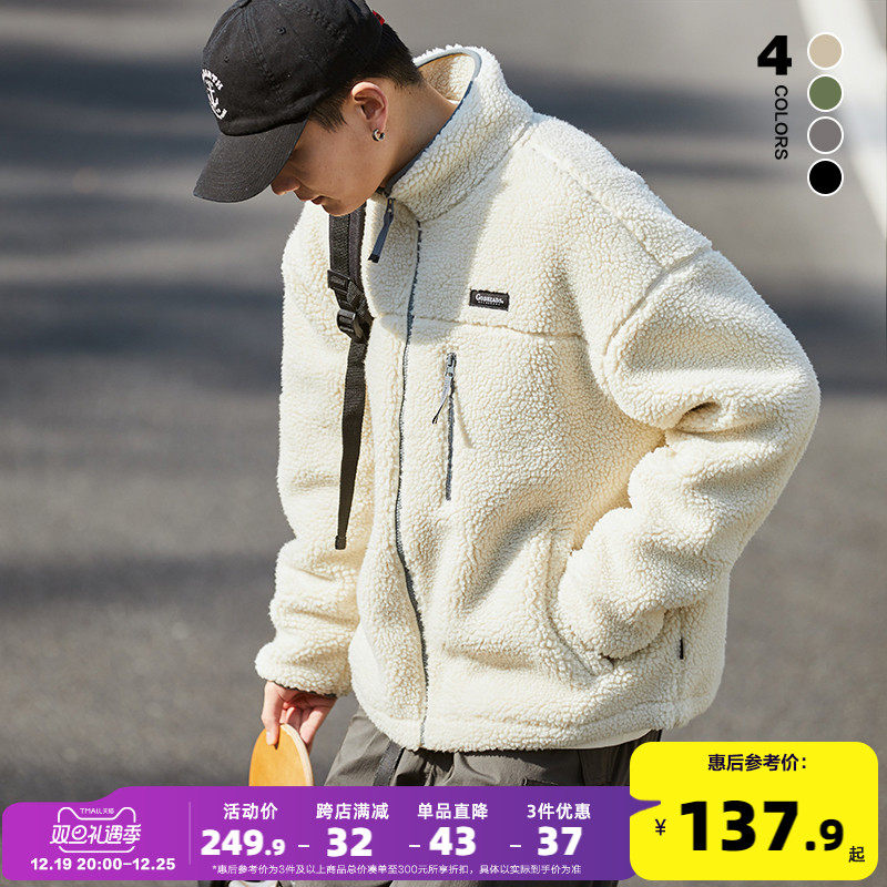 Don Lions 2023 Winter New Imitation Lamb Suede Jacket Male Casual Plus Suede Warm Imitation Lamb Wool Thick Coat Jacket-Taobao