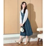 Летняя джинсовая юбка, китайский стиль, эффект подтяжки, яркий броский стиль