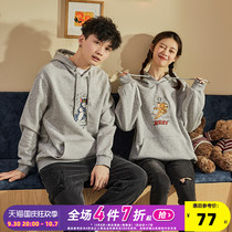 (Tom and Jerry co-branded) Tang Lion 2021 Spring New Couple Sweatshirt Couple Wear Men and Women Hooded Loose Instagram