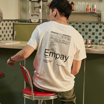 Tang Shi 2021 summer new T-shirt mens short sleeve back big print Korean loose cotton youth half sleeve tide