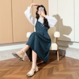 Летняя джинсовая юбка, китайский стиль, эффект подтяжки, яркий броский стиль