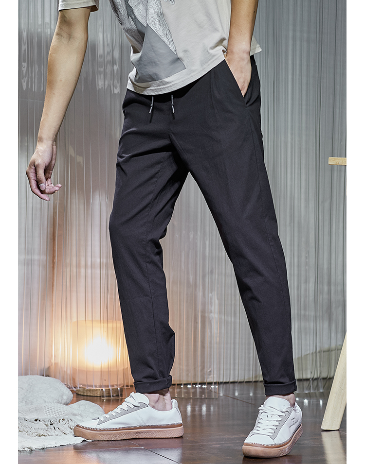 Quần âu Varsden / Walsdan nam phiên bản Hàn Quốc của quần thể thao màu rắn quần nam trẻ trung mới - Crop Jeans quần kaki nam
