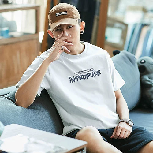 Летняя хлопковая японская трендовая брендовая футболка с коротким рукавом для школьников, сезон 2021, круглый воротник