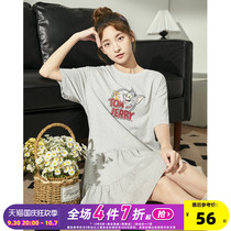 Cat and mouse co-brand] Tang Shi 2021 summer new T-shirt skirt show thin short-sleeved doll skirt small man dress