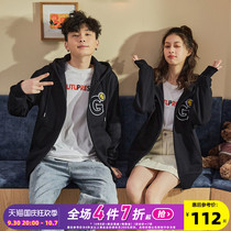 Tang Shi Spring and Autumn new couple coat hooded men and women print fashion trend sweatshirt jacket outfit couple wear