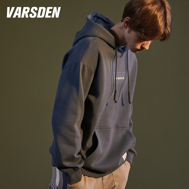 Varsden Walsden sweatshirt men's hooded spring and autumn new loose Korean version trend ins versatile hoodie