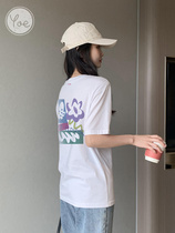 yoe white short sleeves loose damp cool Hanstyle chic top pure cotton popular summer new T-shirt women 2022