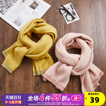 Tang Shi imitation cashmere scarf female winter new warm cute solid color Korean trend students ins Wind shawl women