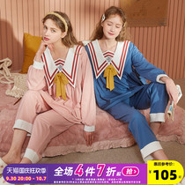 Tang Shi 2022 spring and autumn new cute pajamas women can wear casual loungewear cartoon thin long-sleeved suit