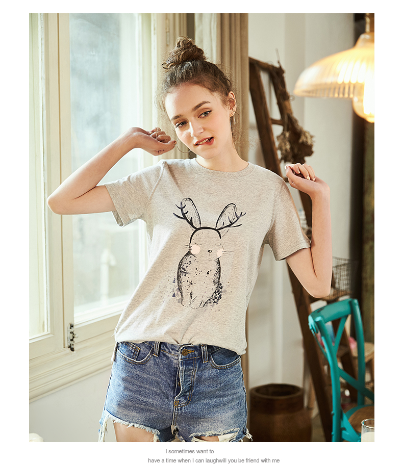 Ngắn tay nữ mùa hè ăn mặc 2018 new trắng T-Shirt nữ cotton Hàn Quốc sinh viên áo sơ mi nữ ngọt ngào quần áo nữ từ bi áo thu đông dài tay nữ