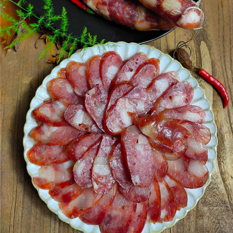 Yunnan Sausage Wide-Size Wide Sweet Wine Volume Vacuum Packaging Handmade Sausage West Double Native Soil Pig Good Meat