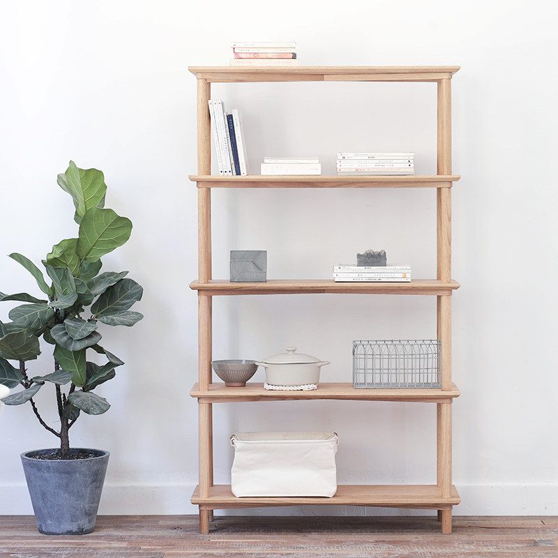 Bookshelf Floor Shelve Shelf Nordic Solid Wood Multilayer Shelf Wood Log Bookcase Containing Room Storage Locker Room Storage Cabinet