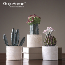 ins Nordic simulation plant fake green plant cactus potted ornaments living room indoor TV cabinet small bonsai decoration