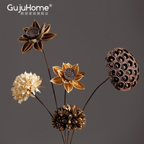 Dry Lotus artificial flower decoration living room table coffee table model room flower arrangement whole floral decoration home accessories