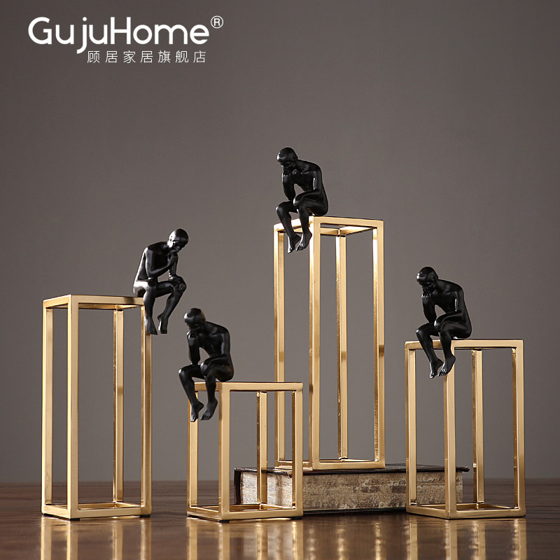 Modern and simple home decoration thinker Nordic living room study model room Creative soft decoration creative jewelry furnishings