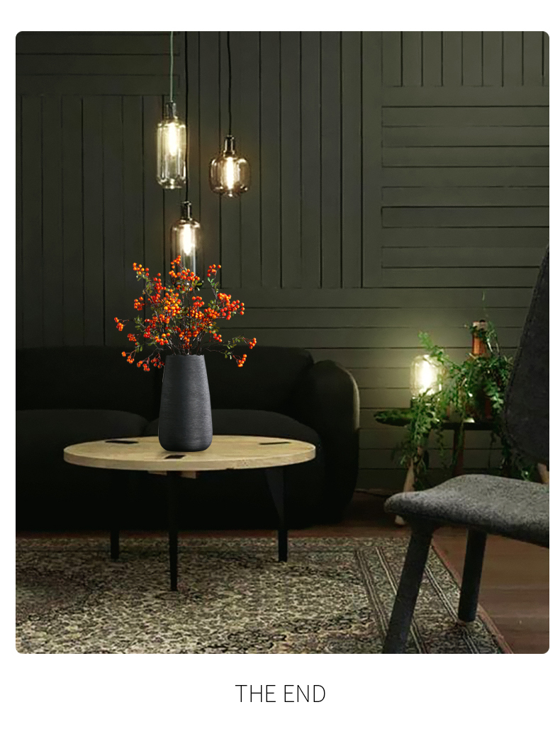 Nordic white ceramic flower vases furnishing articles sitting room of I and contracted creative dried flowers, household table decorations