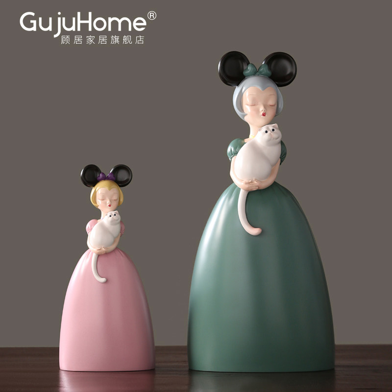 White night fairy tale thin cloud cat Jia Xiaoou art decoration creative home decoration girlfriend birthday gift