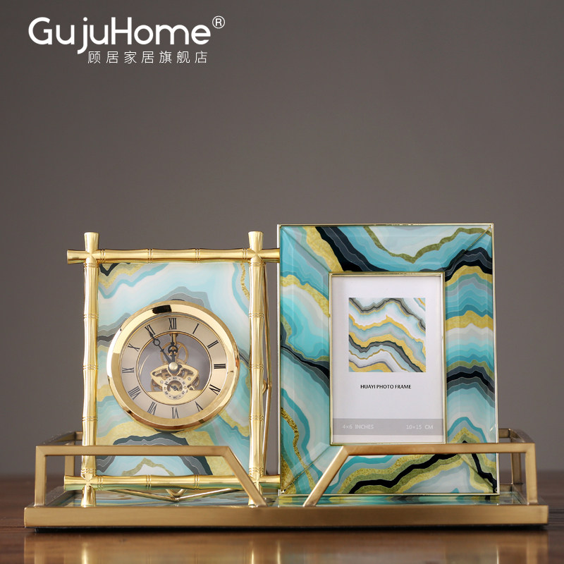 New Classical Light Lavish Tray Photo Frame Pendulum Table Swing Piece Creative Home Bedroom-like Bedroom With modern Soft Furnishing Furnishing