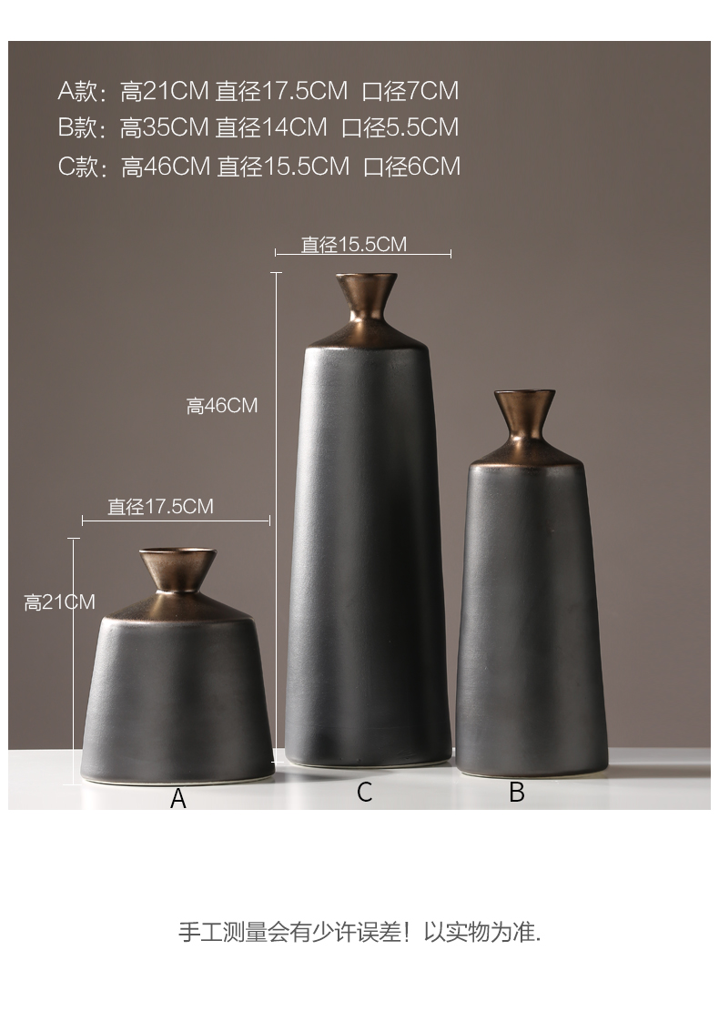 New Chinese style ceramic vases, flower arranging furnishing articles, the sitting room porch table between example light key-2 luxury household soft adornment ornament